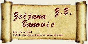 Željana Banović vizit kartica